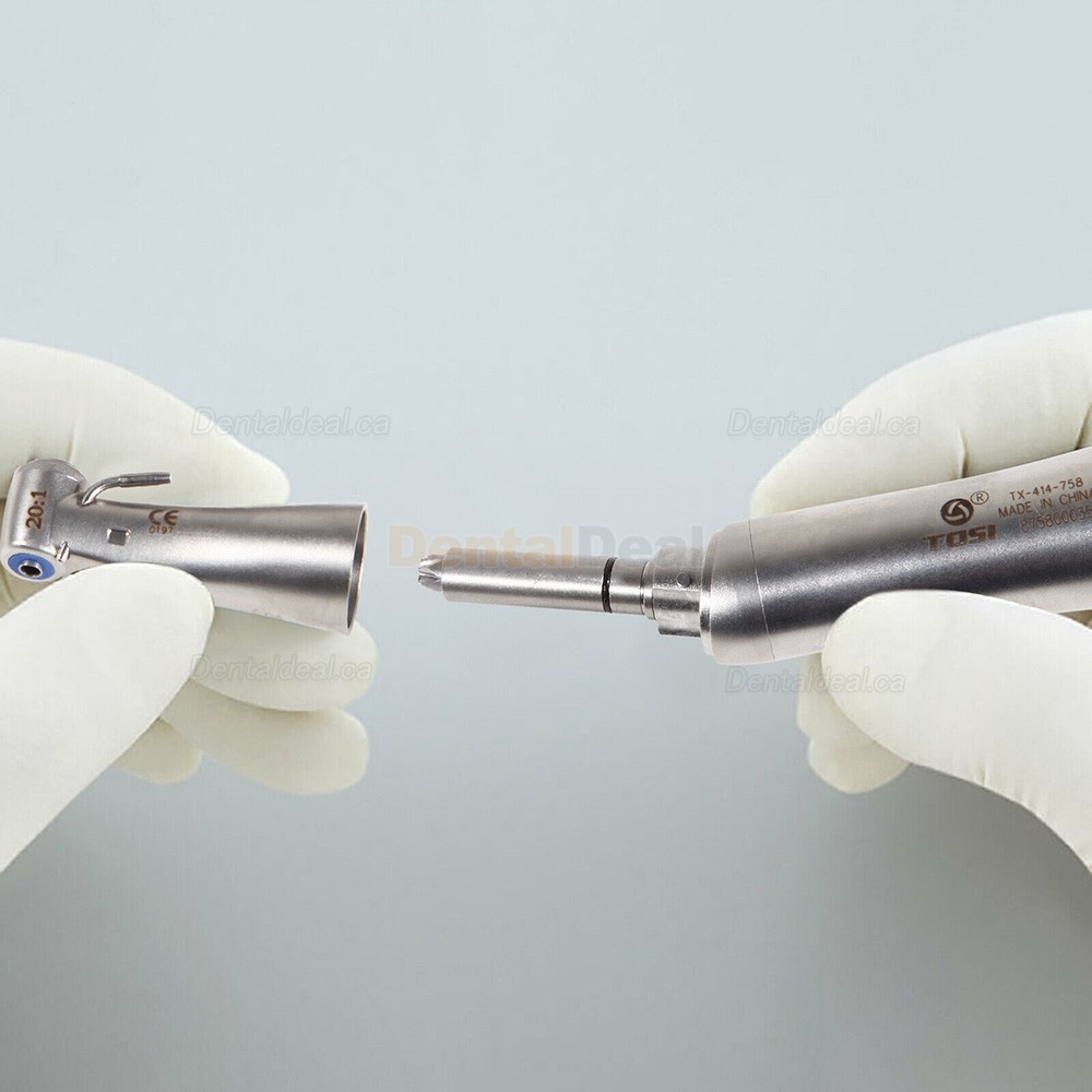 TOSI TX-414-758 Dental Fiber Optic 20:1 Contra Angle Handpiece